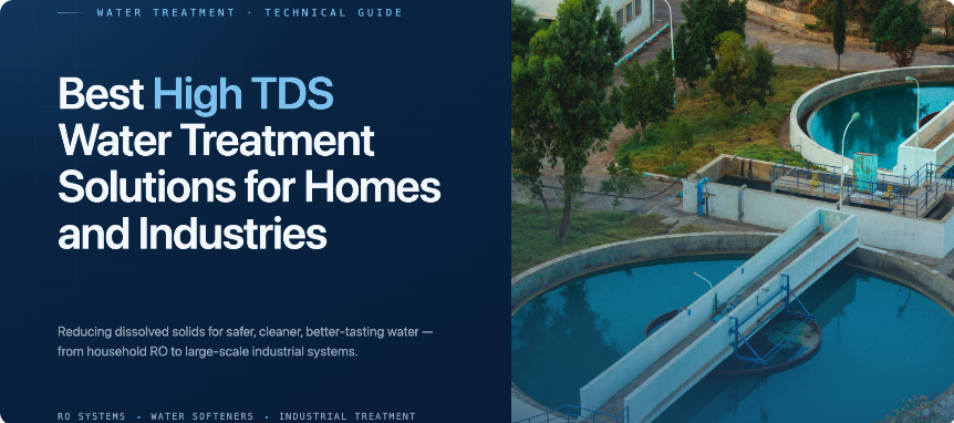 Best High TDS Water Treatment Solutions for Homes and Industries